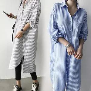 줄무늬 임부복 모닝셔츠 원피스 임산부