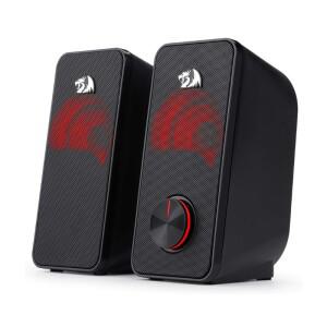 Redragon USB PC 게이밍 2.0 채널 스테레오 데스크탑 컴퓨터 스피커 백라이트, GS500 스텐터