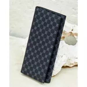 [롯데백화점]닥스 액세서리 [선물포장/쇼핑백동봉][LOUIS PVC]블랙 가죽 로고 DD 패턴 장지갑 DBWA6E121