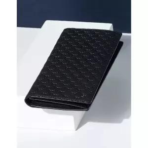 [롯데백화점]닥스 액세서리 [선물포장][LOUIS]블랙 유럽 수입가죽 루이스 엠보 DD 패턴 장지갑 DBWA6E361