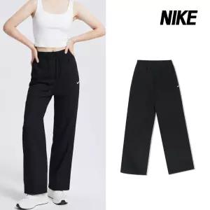 나이키 긴바지 윈드러너 하이웨이스트 우븐 오픈 햄 팬츠 여성 블랙 FV7656-010