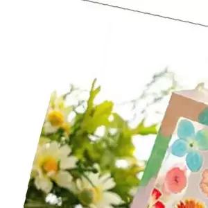 쌍문상회 압화스티커 봄꽃 플라워 종이 커 무드등 만들기패키지