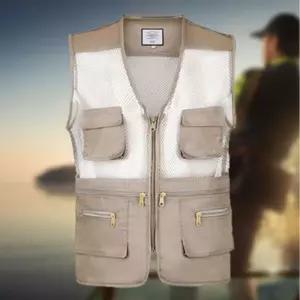 [옷자락]남자 여름 아웃도어 낚시용 매쉬 멀티 포켓 조끼