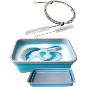 7피트 접이식 욕조가 청소용 있는 브러시)에 마스크 및 튜브 키트, 호스 - 적합합니다 위한 세면대 직경(표준 버킷 세트 사용자를 22mm 관리 필수 cpap