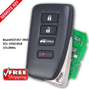 DIYKEY 231451-3950 Lexus NX300 RX350 2020 HYQ14FLB 쉘 케이스 용  원격 키 314.3MHz Fob