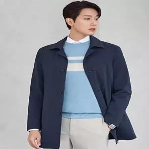 [BY파크랜드][오스틴리드]기본에리 네이비 라이너 탈착 코트-A1KA2310280B