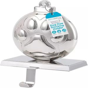 맨틀용 버드록 홈 크리스마스 스타킹 홀더 및 홀리데이 장식용 가중 금속 행거 벽난로 계단 선반용 견고한