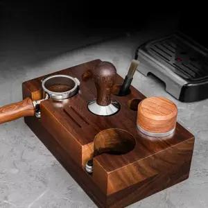 우드 탬핑거치대 포터필터 탬핑스테이션 다기능 스탠드