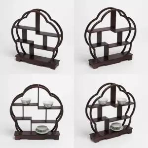 매화 찻잔 다관 장식장 30x30cm 다기진열장 카페인테리어