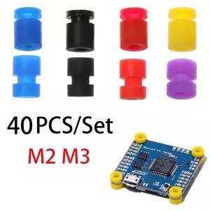 드론 안테나 FPV Quadcopter F4 F7 비행 컨트롤러 방진 실리콘 댐퍼 공 40Pcs M2/M3 소프트 마운트 충격 흡