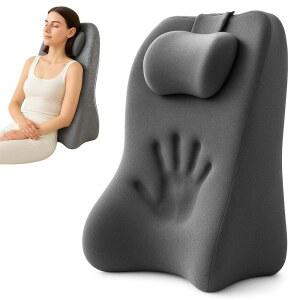 소파용 소파 웨지 베개 u2013 요가, 독서, 일상적인 편안함, 밤의 더 나은 휴식에 이상적입니다 (다크 그레이)
