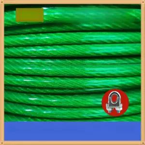 pvc코팅와이어 고강도 강선 50m 비닐하우스 코팅철사 플라스틱 2.0mm 50m + 4개