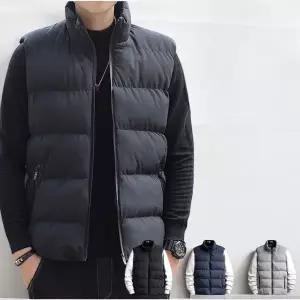 남성 GU350129 패딩조끼 3color 베르 하이넥 경량패딩 조끼