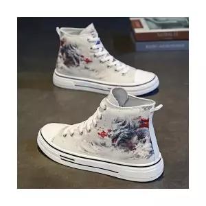 SMK 남자 캔버스화 봄가을 캐주얼 아웃도어 하이탑 학생보드화 사계절 운동화 JEN1