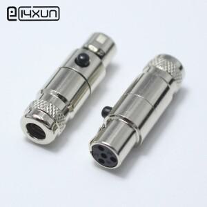 1pcs 미니 소형 XLR 4Pin 여성 잭 소형 4P 오디오 소켓 금속 마이크 커넥터 OD5mm 케이블 용 어댑터