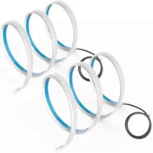 마이크튜닝 LED 헤드라이트 표면 스트립 튜브 라이트 24인치 DRL 화이트 앰버 주간 주행등 스위치백 순차적