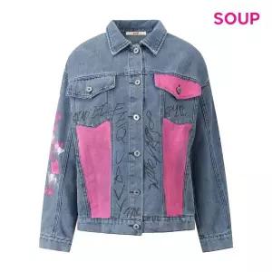 [SOUP](타임스퀘어점패션관)핸드 페인팅 워싱 데님 자켓 (S62JK02)