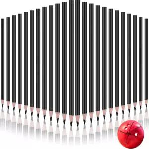 세이글로스시 24피스 블랙 그리스 펜슬 중국 마커 왁스 컬러 나무 크레용 볼링용 볼 표면 아트 드로잉