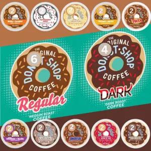 30 카운트 -- 오리지널 버라이어티 팩 커피 포드 K컵 러 다크 페퍼민트 껍질 너티 + 카라멜 바닐라 크림