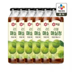 백설 리얼 매실청 310ml x6개