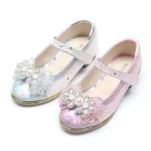 [보리보리/앙쥬]여아구두 키즈 주니어 초등 lv꽃진주리본 아동굽구두 wd 160-210mm