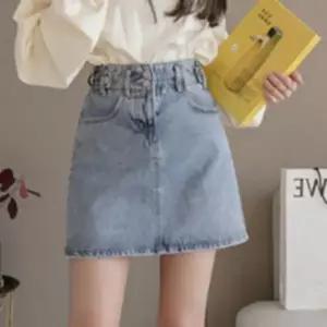 미니스커트 청치마 봄여름 치마 패션 하이웨이스트 여성 슬림 청 캐주얼 데님