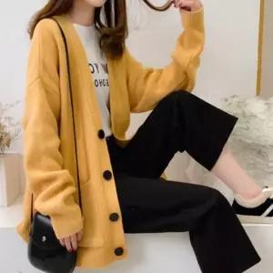 롱가디건 두꺼운 도톰 여자 봄 아우터 6컬러 니트 가을