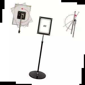 POP꽂이 자석 거치대 이동식 POP 스탠드 안내판 A3