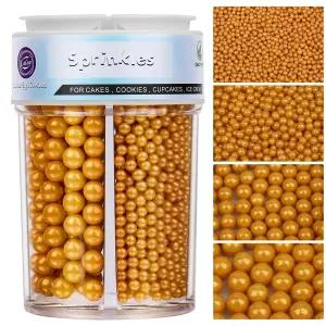 케이크 장식용 스프링클 7.8온스 옐로우 펄 컵케이크 쿠키 베이킹 도넛 스크림 토핑용 4가지 사이즈 믹스
