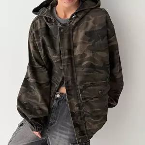 [옷자락]여자 봄자켓 오버핏 밴딩 퍼프 빅포켓 스트링 후드집업