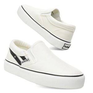 소년소녀용 헐리 캔버스 슬립온 스케이트보드 스니커즈 u2013 경량 로우컷 스케이트화