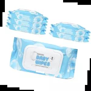 두툼한물티슈 맑음한소끔 두꺼운 엠보싱 캡형 물티슈 72매 6팩