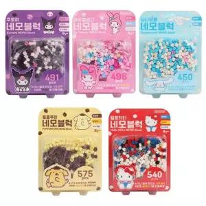 (힘찬)산리오 캐릭터즈 네모블럭픽셀 블록 어린이 장난감 놀이용