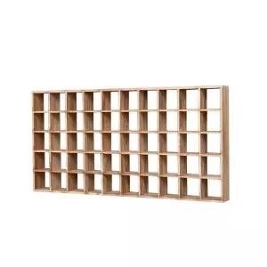 원목 찻잔 수납 머그컵 찻장 선반 두오바오관 30그리드-10x10cm 수납장 빈티지 컵장식장 벽걸이 진열장