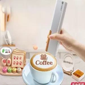 휴대용 프린터 라떼 식빵 라떼아트 보조자 카트리지 기계 갈색 잉크젯 커피 데코 카페