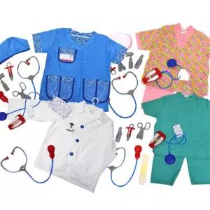 의사 간호사 수의사 병원놀이 옷 소품세트 흰색가운 키카