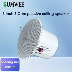 홈 오디오 사운드 시스템 3인치 천장 스피커 배경 음악 욕실 주방 홈 시어터용 10W 벽 스테레오 스피커