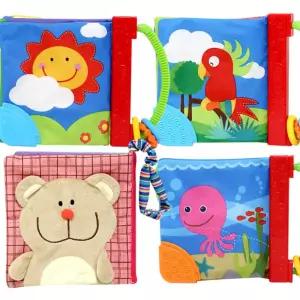 치발기 찍찍이 촉감놀이 헝겊책 4종세트 천장남감 아동발달