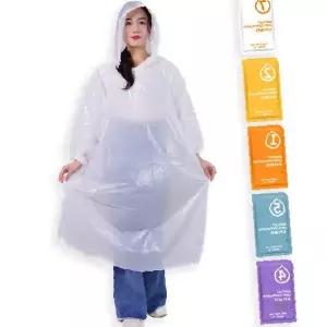 일회용 투명 비닐 판초형 레인코트 야외활동 우천대비 휴대간편 방수복