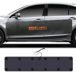 울트라 롱 자동차 문짝 보호대 블랙 바디 스크래치 방지 스티커 장식 보호 패드, 185x40cm, 후면에 12 개