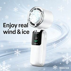 5단 강력 냉각 미니 사무실 9시간 강력한 목걸이형 선풍기 바람과 조명 여행용 배터리 긴 야외 LED 접이식