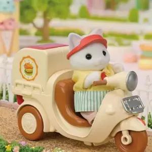 실바니안집 실바니안 패밀리 라떼고양이의 햄버거카트 인형 피규어 장난감