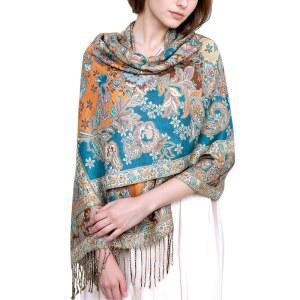 아킬레아 우아한 페이즐리 플로럴 파쉬미나 숄과 랩 2013 보호 레이브 스카프로 축제, 여행, 일상복을 입으세요