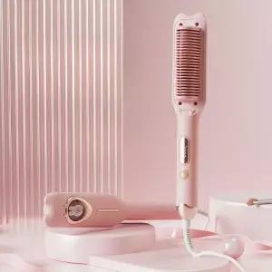 스트레이트 빗 고데기 브러쉬 컬링 겸용 매직기 음이온 여행용 무선 헤어 고대기