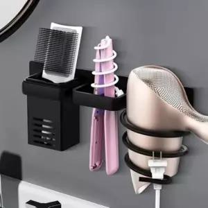 (색상 블랙)멀티 고데기 거치대 드라이 수납형 형드라 이거 기거 헤어_24486029