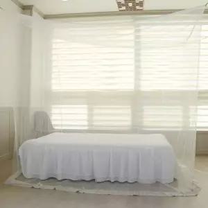 사각 모기장 침대 싱글 캐노피