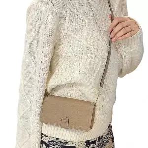 가죽 핸들형 카드수납 지퍼 크로스 장지갑 가죽장지갑 지퍼장지갑 카드수납지갑