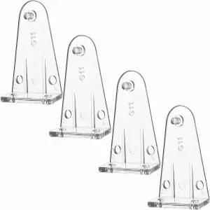 큐텍 4pcs 고정 브래킷 클리어 컬러 하단 레일 클립으로 하이 프로파일 블라인드 사용 가능