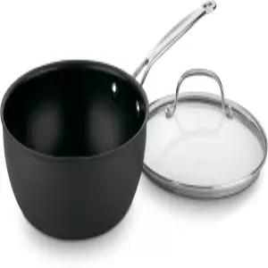 쿠시나트 635-24 셰프 클래식 논스틱 하드 아노다이징 3쿼트 팬 커버 포함