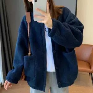 여자 양털 점퍼 뽀글이 보글이 겨울 뽀글이점퍼 가죽점퍼 양털점퍼 여자점퍼 베이직점퍼